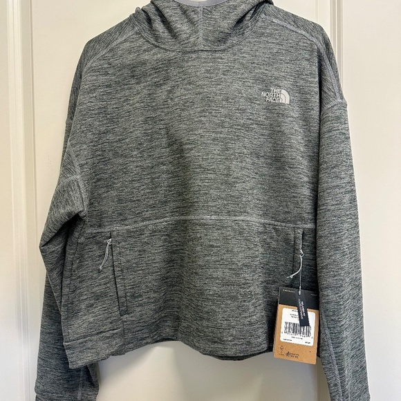 NWT The North Face Women's Canyonlands Pullover Crop | Size Large | Heather Gray - Picture 2 of 7